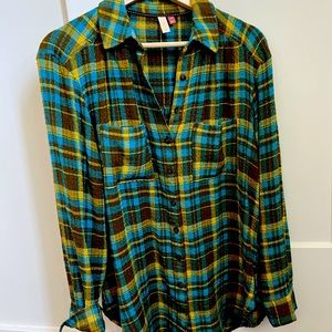 Anthropologie plaid shirt, size xs